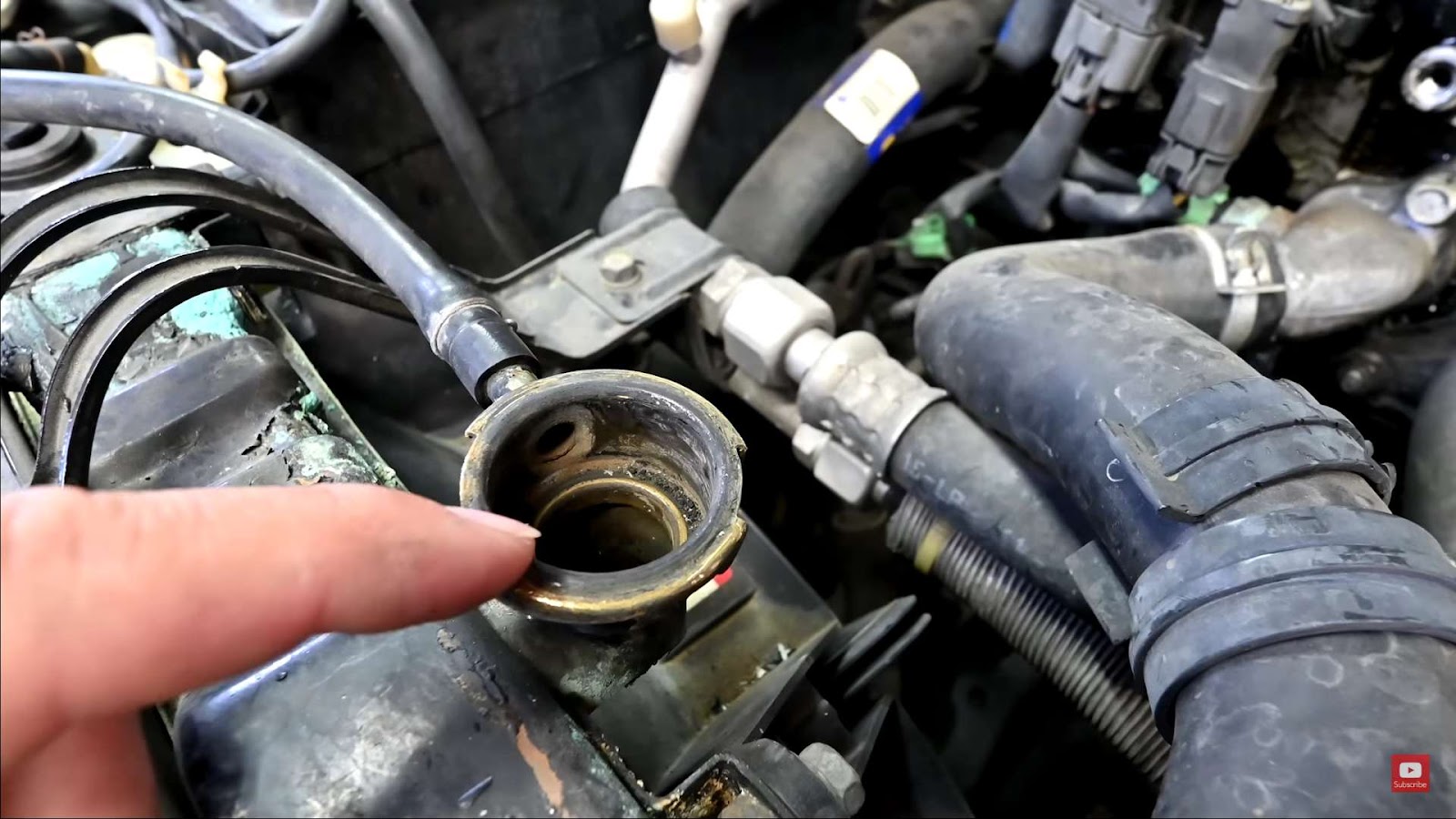 Close up of car cooling system