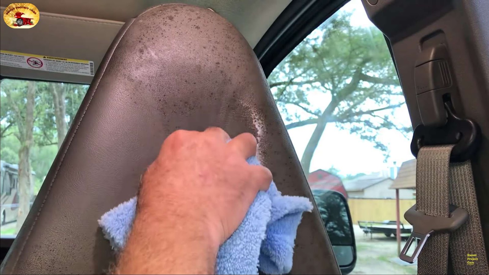 Process of remove black mold from car seat